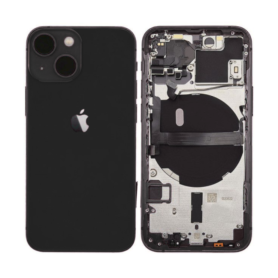 Back Glass, Rear Cover - Back Cover Housing iPhone 13 Black - Charging Connector Without Battery (Original Disassembled) Grade B