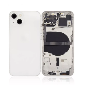 Back Glass, Rear Cover - Back Cover Housing iPhone 13 White - Charging Connector + Without Battery (Original Disassembled) Grade