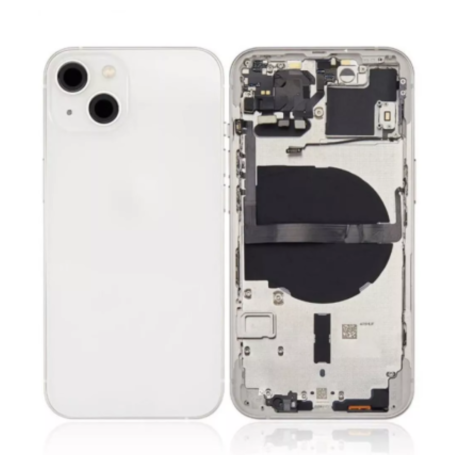 Back Glass, Rear Cover - Back Cover Housing iPhone 13 White - Charging Connector + Without Battery (Original Disassembled) Grade