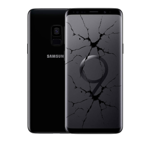 Damaged Smartphone - Samsung Galaxy S9 64GB - Black (Broken screen, no side or power buttons), wholesale price