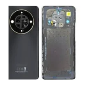 Dos, Vitre arrière - Vitre arrière Huawei Honor Magic 6 Lite Sans Contour lentille Noir (Original Démonté) - Grade A, prix de gr