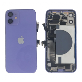Back Cover, Rear Cover - Back Cover Housing iPhone 12 Mini Purple - Charging Connector without Battery (Original Disassembled) G