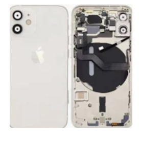 Back Glass, Rear Cover - Back Cover Housing iPhone 12 White - Charging Connector Without Battery (Original Disassembled) Grade B