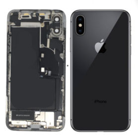 Rear Cover - Back Cover Housing iPhone X Black - Charging Connector + Without Battery (Original Disassembled) Grade B, wholesale
