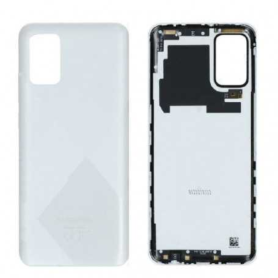 Vitre arrière, Dos - Vitre Arrière Samsung Galaxy A02S Sans Contour Lentille Blanc (Original Démonté) - Grade A, prix de gros.