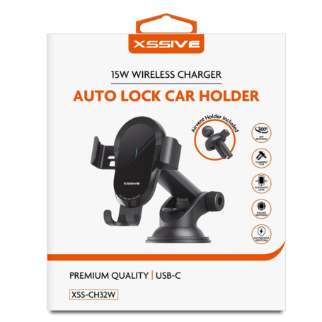 Chargeur, Station de Recharge - Support de Charge sans Fil avec Verrouillage Automatique 15W XSSIVE XSS-CH32W, prix de gros.