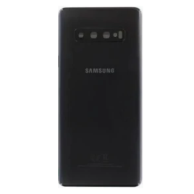Vitre arrière, Dos - Vitre arrière Samsung Galaxy S10 Noir (Original Démontée) - Grade B, prix de gros.
