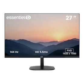 Moniteur, Display - Écran PC ESSENTIELB Pixel View Plat 27'' FHD - 1920 x 1080 - Noir - Occasion avec Chargeur Câble, prix de gr