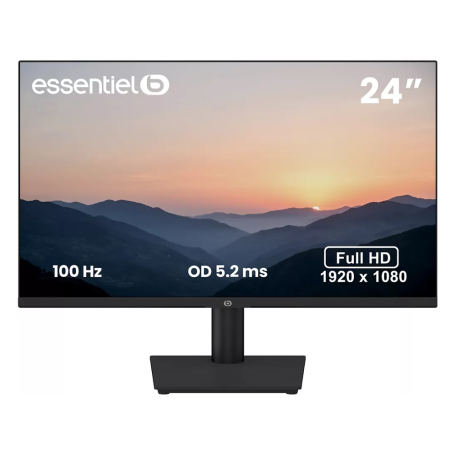 Monitor, Display - PC Screen ESSENTIELB Pixel View Flat 27'' FHD - 1920 x 1080 - Black - Used with Charger Cable, wholesale pric