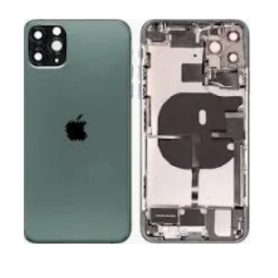 Back Glass, Rear Cover - Back Cover Housing iPhone 11 Pro Max Green - Charging Connector Without Battery (Original Disassembled)