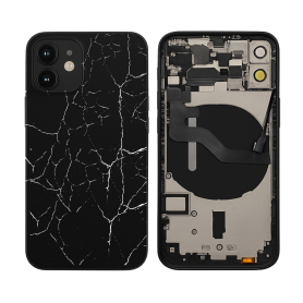 Mobile Parts, Spare Components - iPhone 12 Mini Black Full Frame - Charging Connector without Battery (Original Disassembled) Br