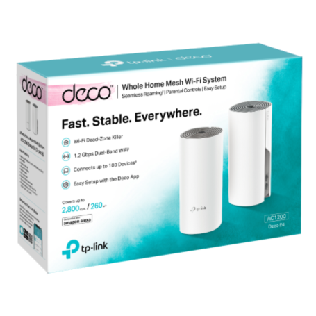 Système Réseau, Routeur - Routeur Wi-Fi Mesh AC1200, Vitesse 1 167 Mbps, Couverture Totale, Contrôle Parental TP-Link Deco E4 - 