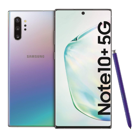 Smartphone, Téléphone - Samsung Galaxy Note 10 Plus 5G 512 Go - Argent (Ecran et Bouton Power et Vitre Arrière Cassé), prix de g