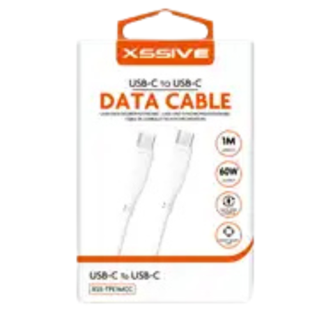 Connecteur, Cordon - Câble de Charge USB-C / USB-C 1M XSSIVE XSS-TPE1MCC - Blanc, prix de gros.