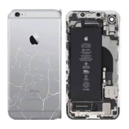 Coque, Carcasse - Chassis Complet iPhone 6S Plus Roze - Connecteur de Charge + Batterie (Origine Demonté) Lentille Cassé, prix d