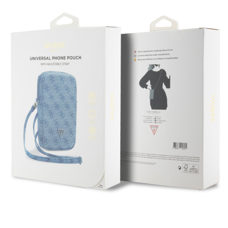 Étui, Coque - Pochette pour téléphone portable Zip 4G Triangle GUWBZP4GFTSB Guess – Bleu, prix de gros.