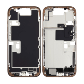Cadre, Structure, Coque - Châssis iPhone 16 Pro Max sans Vitre Arrière sans Batterie Titane Sable eSIM US (Original Demonté) Gra