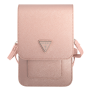 Handbag, Pouch - Saffiano Triangle Mobile Phone Pouch Guess GUWBSATMPI – Pink, wholesale price