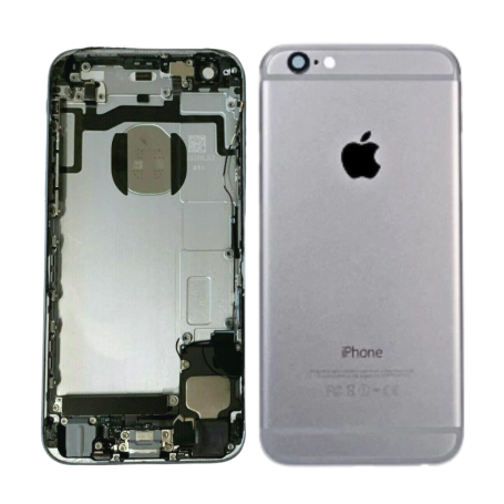 Châssis, Coque arrière - Chassis Complet iPhone 6 Argent - Connecteur de Charge sans Batterie (Origine Demonté) Grade B, prix de