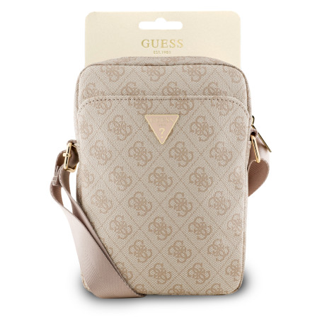 Sacoche, Pochette - 8 pouces Mini sac bandoulière pour tablette 4G PU Triangle Logo Guess GUTB8P4GFTSP – Rose, prix de gros.