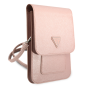Handbag, Pouch - Saffiano Triangle Mobile Phone Pouch Guess GUWBSATMPI – Pink, wholesale price