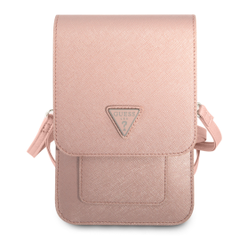 Étui, Coque - Pochette pour téléphone portable Saffiano Triangle Guess GUWBSATMPI – Rose, prix de gros.