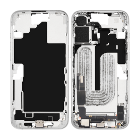 Chassis, Cadre - Chassis iPhone 16 sans Vitre Arrière sans Batterie Blanc (Origine Demonté) Grade A, prix de gros.