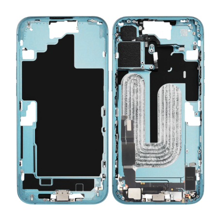 Parts, Components - iPhone 16 Chassis without Rear Glass without Battery Teal eSIM US (Original Disassembled) Grade A, wholesale