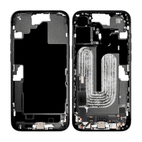 Coque, Structure - Chassis iPhone 16 sans Vitre Arrière sans Batterie Noir eSIM US (Origine Demonté) Grade A, prix de gros