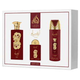 Parfum, Senteur, Fragrance - Coffret cadeau 3 pièces Lattafa Pride Ansaam Gold : Eau de Parfum 100 ml + 20 ml + Déodorant 200 ml