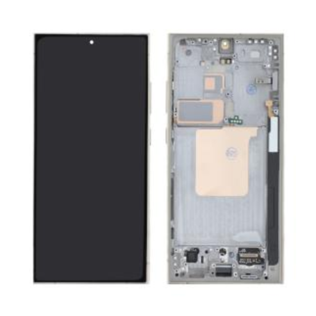 Écran, Display - Ecran Galaxy S24 Ultra (S928B) + Châssis Ambre Titane (Original Reconditionné), prix de gros.