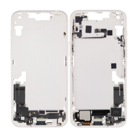 Back Cover, Rear Housing - Châssis iPhone 14 White - Connecteur de Charge Sans Batterie sans Vitre Arrière (Origine Démonté) - G