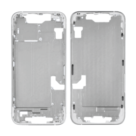 Empty iPhone 14 White Chassis Grade AB - Original Disassembled Frame for Repairs