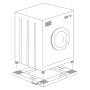 Stabilisateur, Socle Mobile - Support Universel Antivibration à Roulettes pour Lave-Linge et Sèche-Linge - 37 à 62cm - Max 250kg