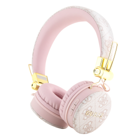 Earphones, Headsets - Wireless Bluetooth Headphones with Classic Guess 4G Logo GUBH704GEMP - Pink, wholesale price