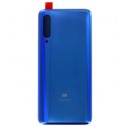 Vitre arrière Xiaomi Mi 9 Blue - Avec logo + Adhesif