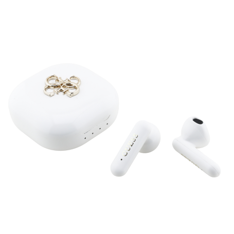Écouteurs, Casques - Écouteurs sans Fil Bluetooth TWS + Boîtier de Chargement Type-C avec Logo 4G GUESS GUTWSJ7HE4GH - Blanc, pr