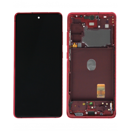 Ecran Samsung Galaxy S20 FE 4G/5G 2020 (G780/G781) + Châssis Rouge (Service Pack) - GH82-24220E