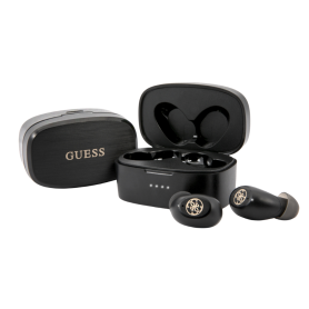 Casques, Oreillettes - Écouteurs sans Fil Bluetooth + Boîtier de Chargement Type-C Étanche IPX5 GUESS GUTWSJL4GBK - Noir, prix d