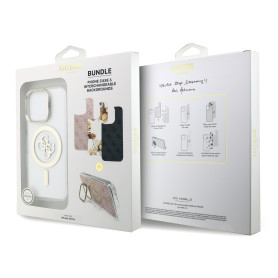 Étui, Housse - Coque avec cadre caméra interchangeable V4 et support intégré pour iPhone GUESS – Transparent, prix de gros.