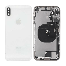 Back Glass, Rear Cover - Back Cover Housing iPhone XS Max White - Charge Connector Without Battery (Original Disassembled) Grade