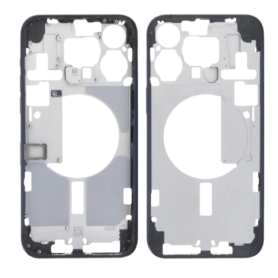 Back Cover - iPhone 15 Pro Rear Chassis without Back Glass without Battery Blue Titanium eSIM US (Original Disassembled) Grade B