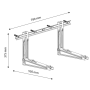 Mounting Bracket, Hanger - Wall Mount Air Fix Pro 550 Support for Superior Electronics SUPSAW003 Air Conditioner - Max Load 200