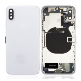 Back Glass, Rear Cover - Back Cover Housing iPhone X White - Charging Connector Without Battery (Original Disassembled) Grade A,