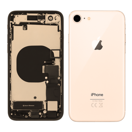 Mobile Phone Body, Frame - Complete iPhone 8 Plus Chassis Golden - Charging Connector without Battery (Original Disassembled) Gr