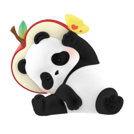 Toy, Collectible - Limited Edition Panda Roll Plush Apple Hat PVC/ABS 52TOYS - 23cm, wholesale price