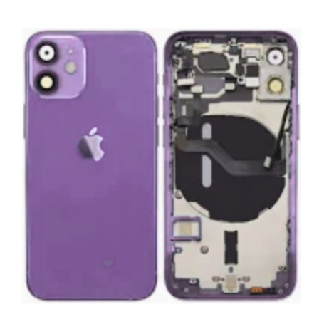Back Cover, Rear Cover - Back Cover Housing iPhone 12 Mini Purple - Charging Connector without Battery (Original Disassembled) G
