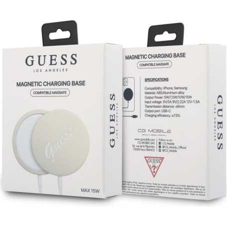 Chargeur, Power Bank - Chargeur sans fil Magsafe 15W USB-C Guess GUCBMSLRD - Doré, prix de gros.