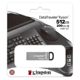 Flash Drive, Memory Stick - USB Kingston DataTraveler Kyson USB-A 3.2 512GB Flash Drive - Silver, wholesale price