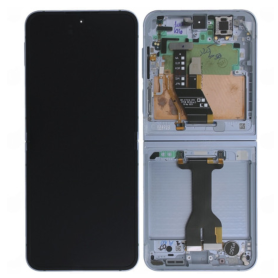 Écran, Display - Ecran Intérieur Samsung Galaxy Z Flip 6 (F741) Bleu + Châssis (Service Pack) - GH82-35014C, prix de gros.